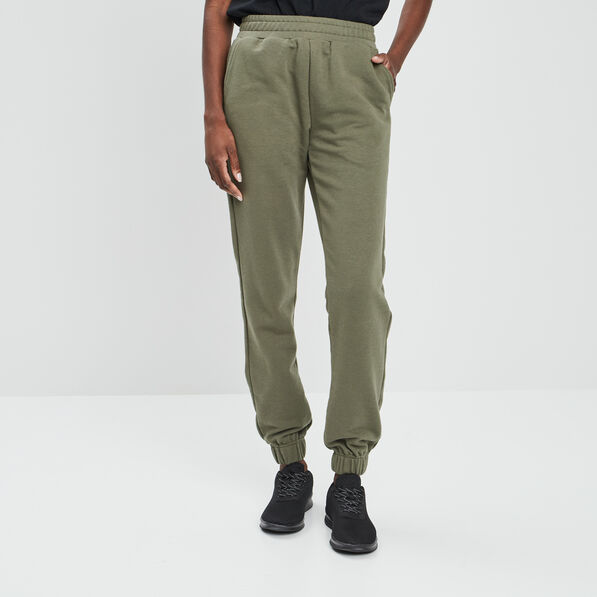 pantalon jogging slim taille elastiquee vert kaki femme Pantalon jogging slim taille élastiquée vert kaki femme