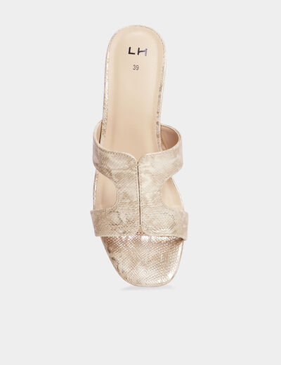 Mules à talons multicolore femme