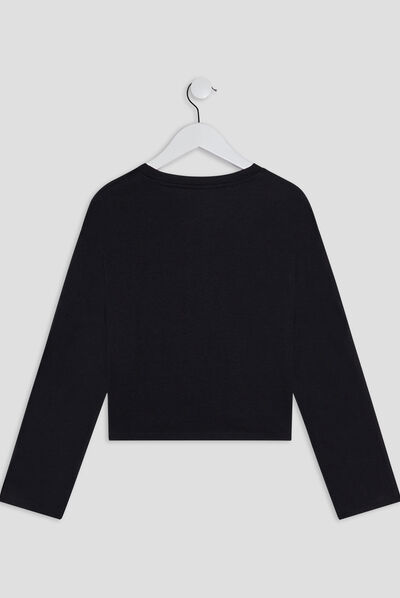 T-shirt court Liberto noir fille