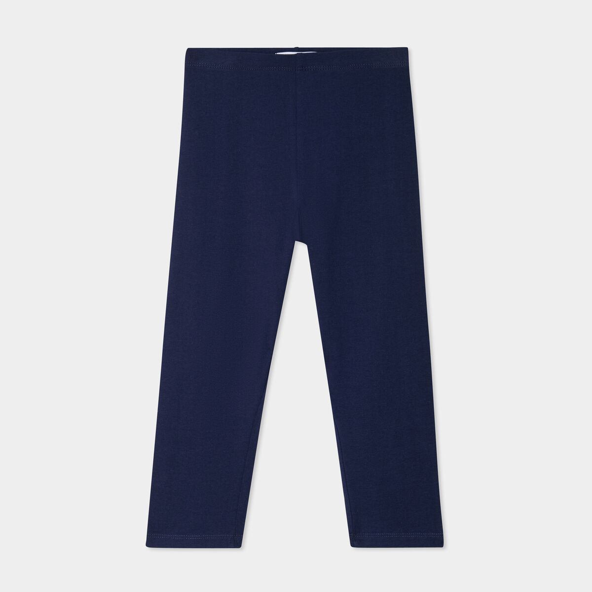 Legging corsaire taille &eacute;lastiqu&eacute;e bleu marine fille