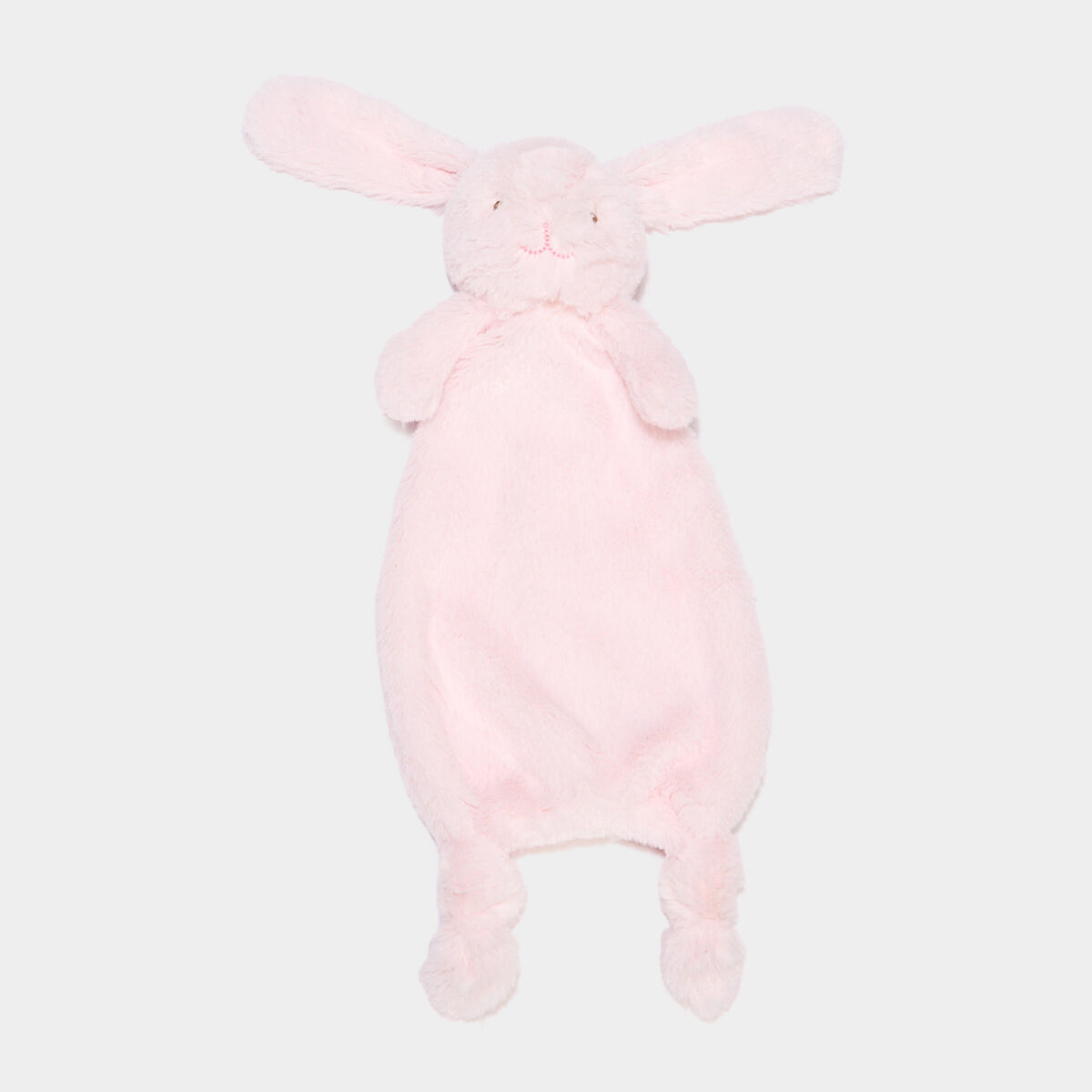 Doudou lapin fausse fourrure rose clair b&eacute;b&eacute;