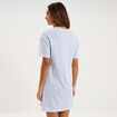 Chemise de nuit manches courtes coton blanc femme
