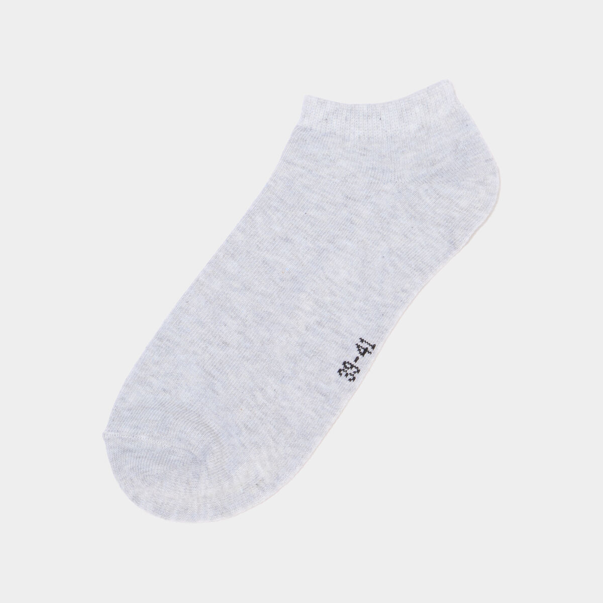 Lot 5 paires chaussettes invisibles gris clair femme