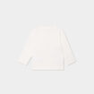 T-shirt &eacute;paule manches longues boutonn&eacute;e blanc b&eacute;b&eacute; gar&ccedil;on