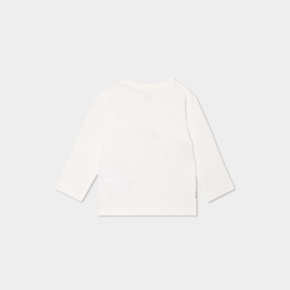 T-shirt &eacute;paule manches longues boutonn&eacute;e blanc b&eacute;b&eacute; gar&ccedil;on
