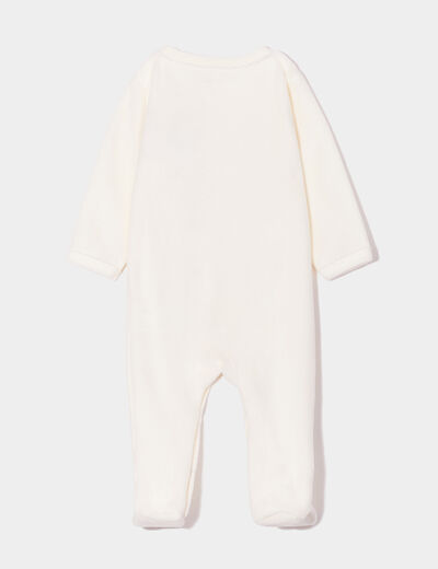 Dors-bien manches longues boutonné blanc bébé