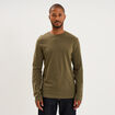 T-shirt manches longues vert kaki homme