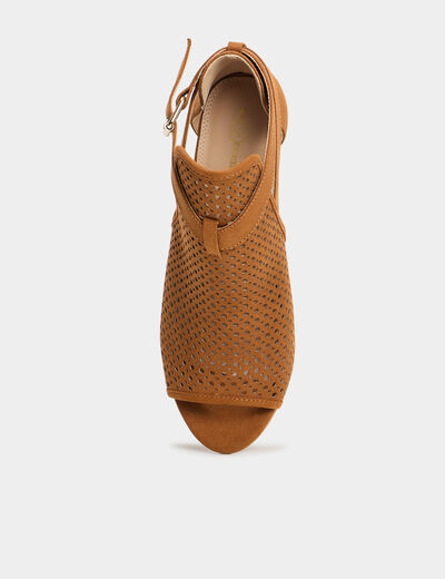 Sandales &agrave; talons marron femme