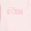 Dors-bien velours manches longues rose clair bébé fille