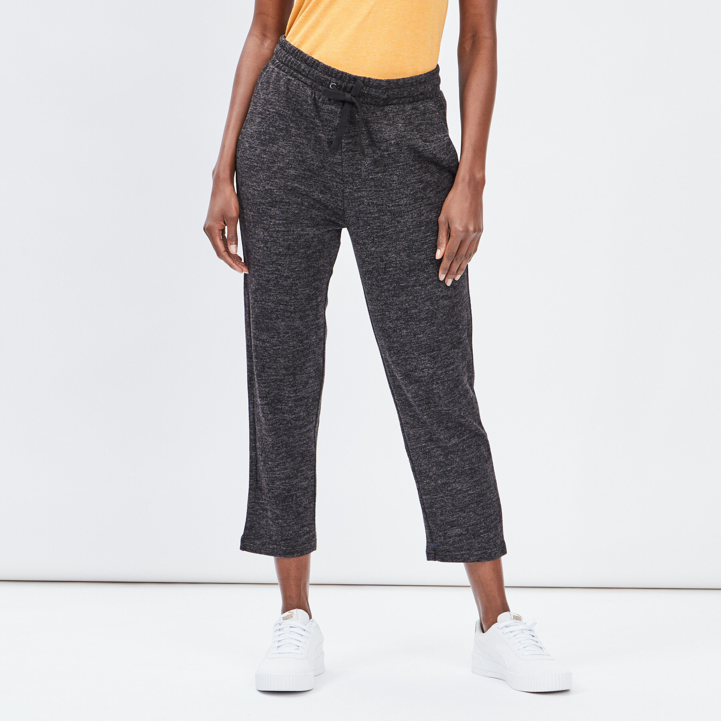 Pantalon jogging 7/8ème gris foncé femme LH