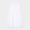 Jupe évasée midi coton blanc femme