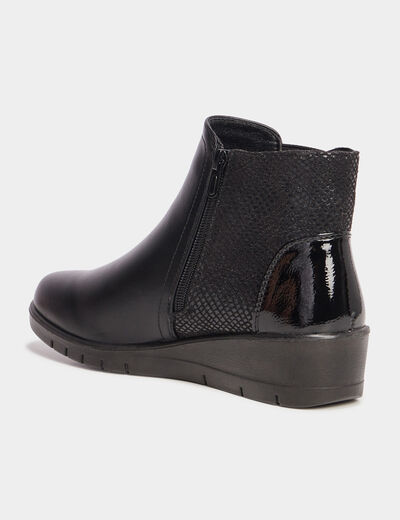 Bottines compensées noir femme