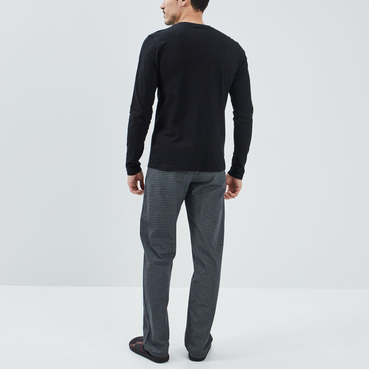 Ensemble pyjama 2 pièces noir homme