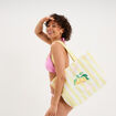 Sac cabas rectangulaire jaune femme