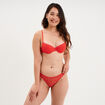 Soutien-gorge corbeille padd&eacute; dentelle rouge femme