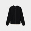 Gilet zipp&eacute; en maille manches longues noir homme