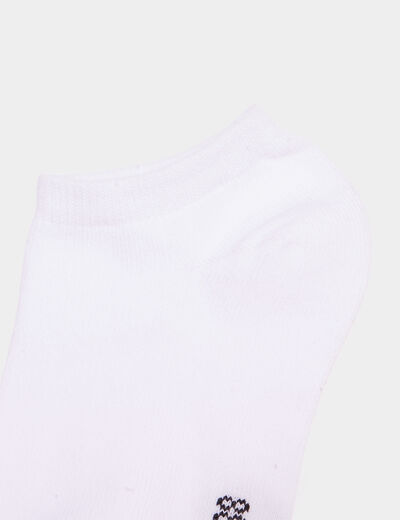 Lot 5 paires chaussettes invisibles blanc mixte