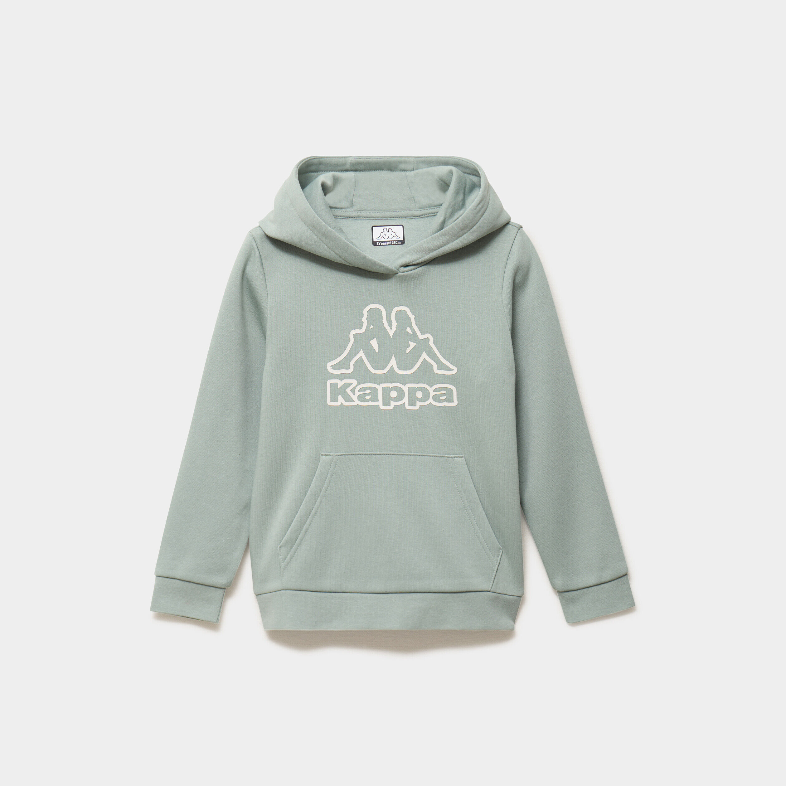 Sweat hoodie 1 poche Kappa vert clair garçon