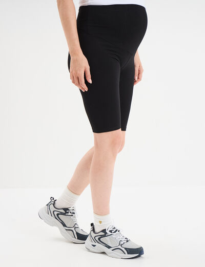 Short cycliste grossesse noir femme maternité