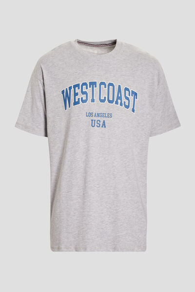 T-shirt manches courtes gris clair homme