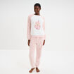 Ensemble pyjama effet polaire 2 pi&egrave;ces rose femme