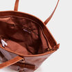 Sac cabas porté-épaule marron cognac femme