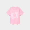 T-shirt manches courtes Smiley World rose pastel femme