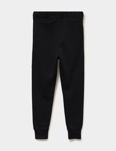 Pantalon jogging regular 2 poches noir gar&ccedil;on