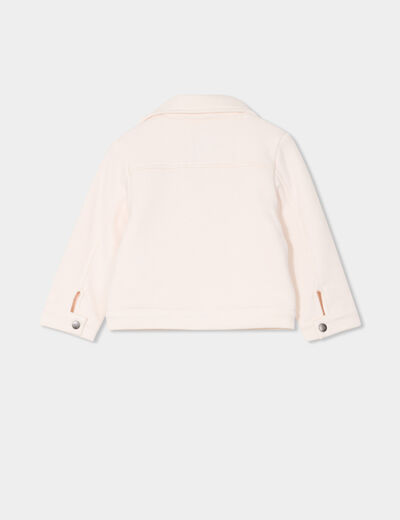 Veste esprit biker droite creme bébé fille
