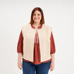 Veste sans manches sable femme grande taille