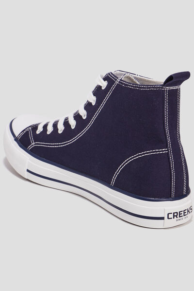 Baskets montantes en toile Creeks bleu marine homme