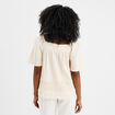 Blouse manches papillons gaze de coton creme femme