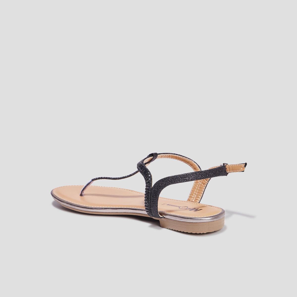 Sandales entredoigts bijoux Mosquitos noir femme