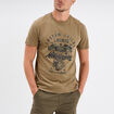 T-shirt manches courtes coton Liberto vert kaki homme