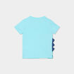 T-shirt manches courtes col rond coton bleu turquoise bébé garçon