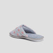 Chaussons mules imprimé coeur gris femme