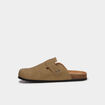 Mules plates marron cognac homme