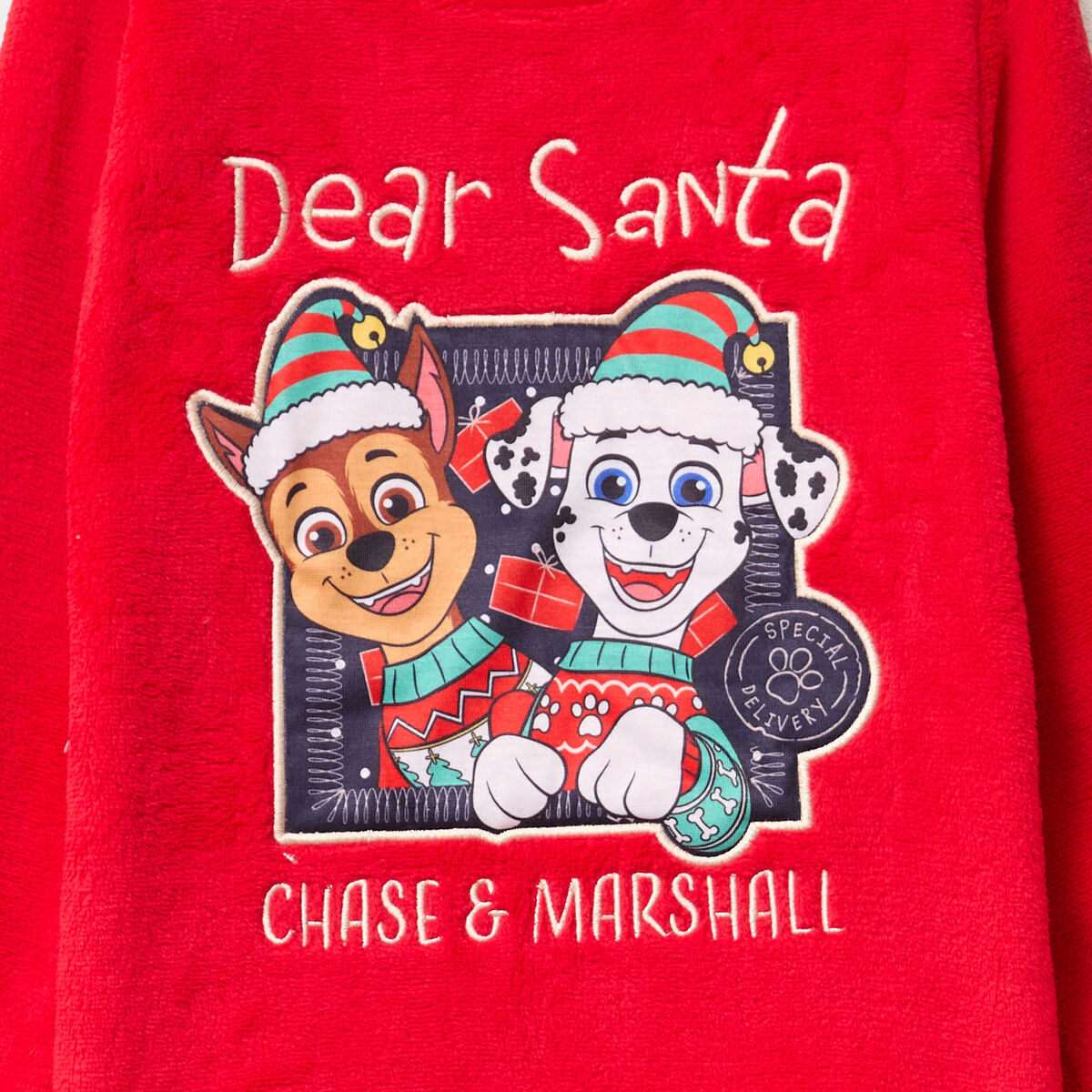 Ensemble pyjama de No&euml;l Pat Patrouille rouge gar&ccedil;on