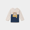 Pull col rond manches longues bleu marine b&eacute;b&eacute; gar&ccedil;on