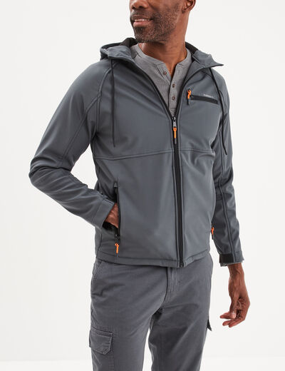 Blouson à capuche Trappeur gris foncé homme