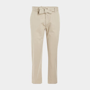 pantalon chino ceinture 78eme beige femme Pantalon chino ceinturé 7/8ème beige femme