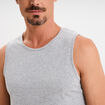 Débardeur col rond bretelles larges gris homme