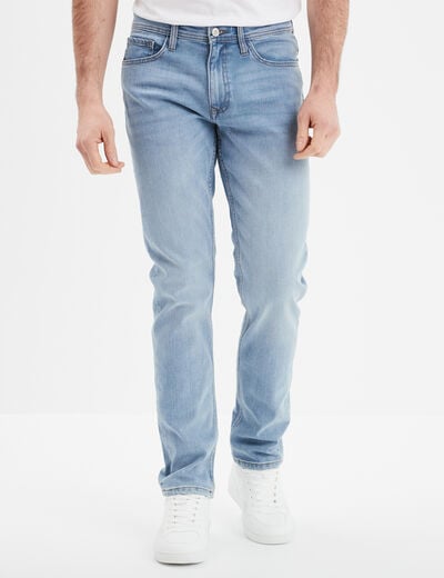 Jeans denim straight 5 poches denim triple stone homme
