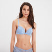 Soutien-gorge push up paddé dentelle bleu clair femme