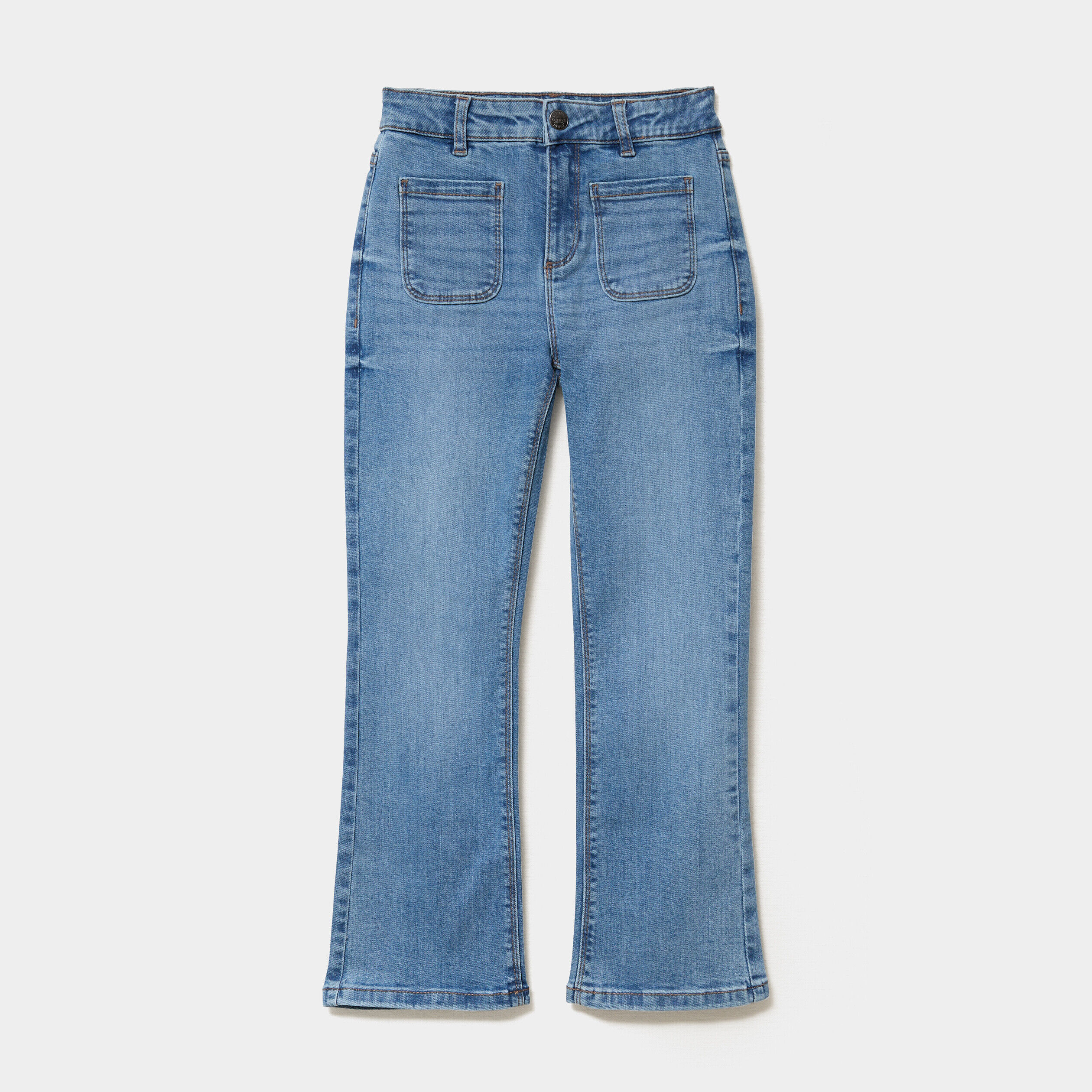 Jean flare poches plaquées denim double stone fille CREEKS