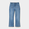 Jean flare poches plaqu&eacute;es denim double stone fille