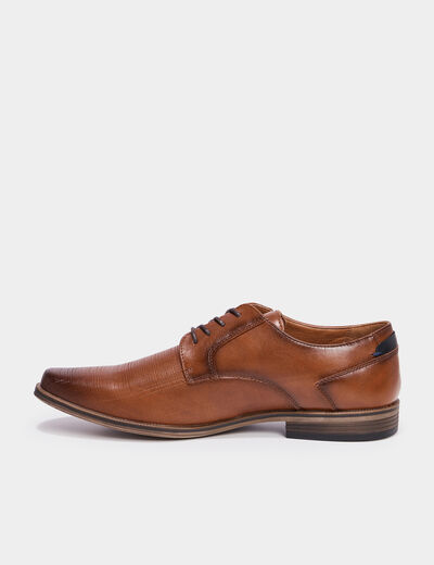 Derbies à lacets marron homme