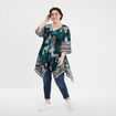 Tunique droite asymétrique noir femme grande taille