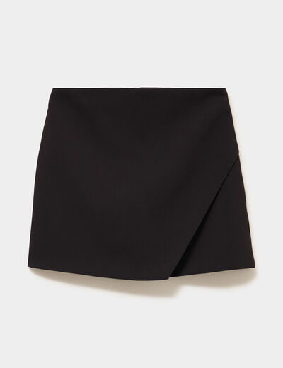 Jupe-short courte droite noir femme
