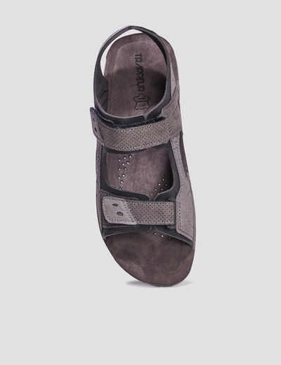 Sandales à scratchs gris foncé homme